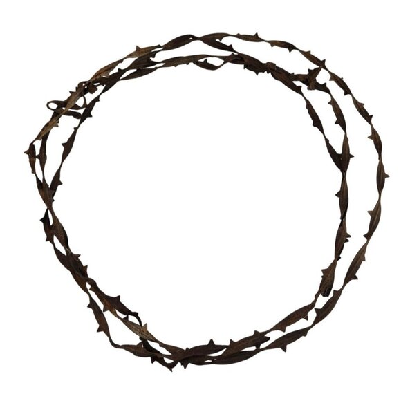 Rustic Vintage Barbed Wire Wreath Garland - 3 Loops - Industrial Farmhouse Count - Picture 2 of 6